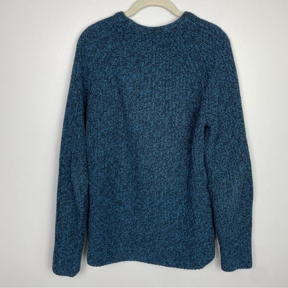 Reiss Multicolored‎ Blue Chunky Knit Cotton Boxy Sweater - Picture 4 of 13